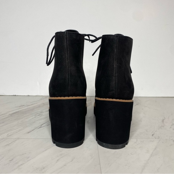 Eileen Fisher Alpine Black Wedge Lace Up Bootie 7 1/2 - Picture 3 of 13